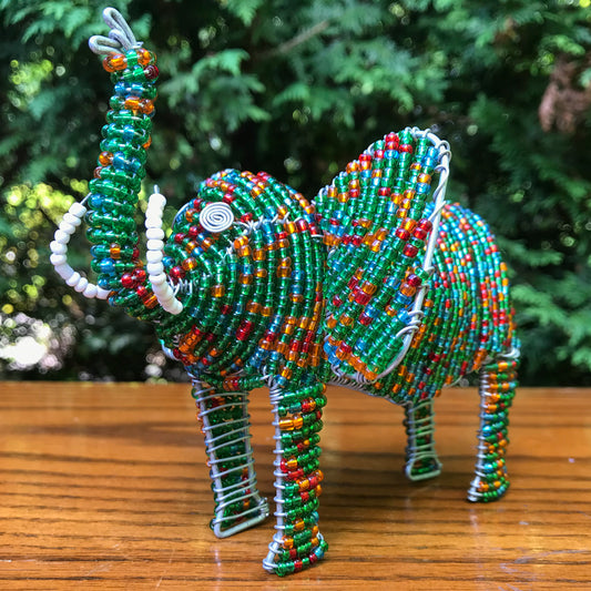 Bead and Wire Elephant Multicolor