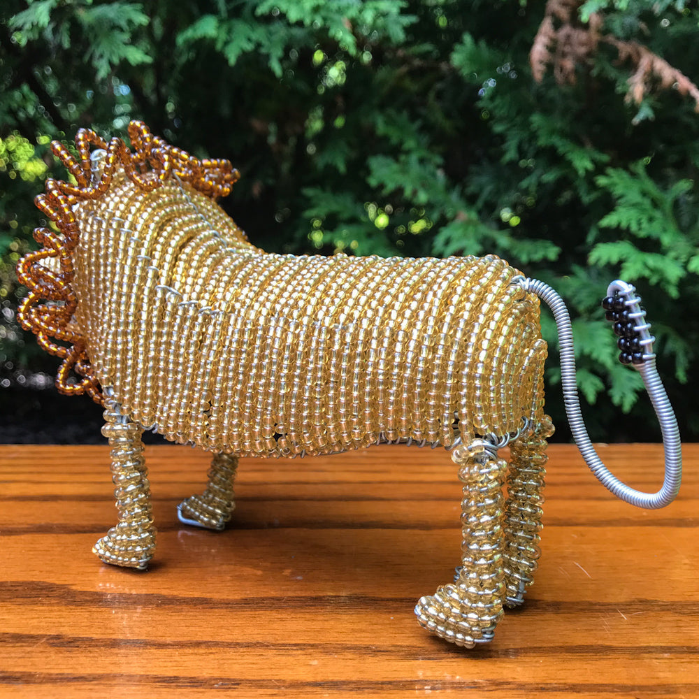 Bead and Wire Lion