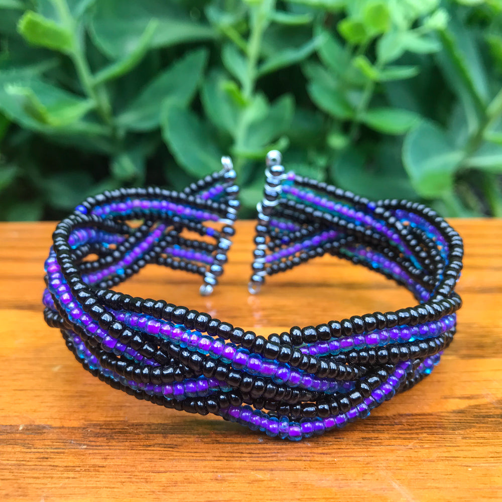 Black and Purple Twist Bracelet