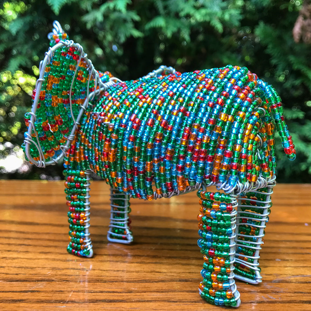 Bead and Wire Elephant Multicolor