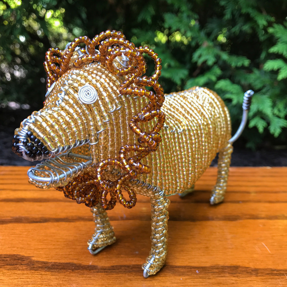 Bead and Wire Lion