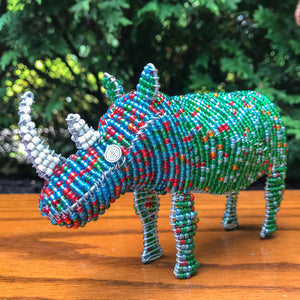 Bead and Wire Rhino Multicolor
