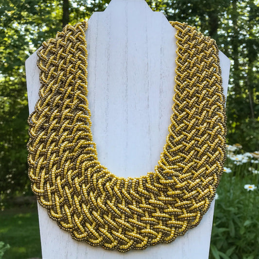 Bumblebee Sun Braided Necklace