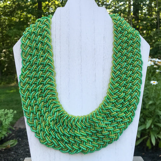 Leaves and Trees Braided Necklace